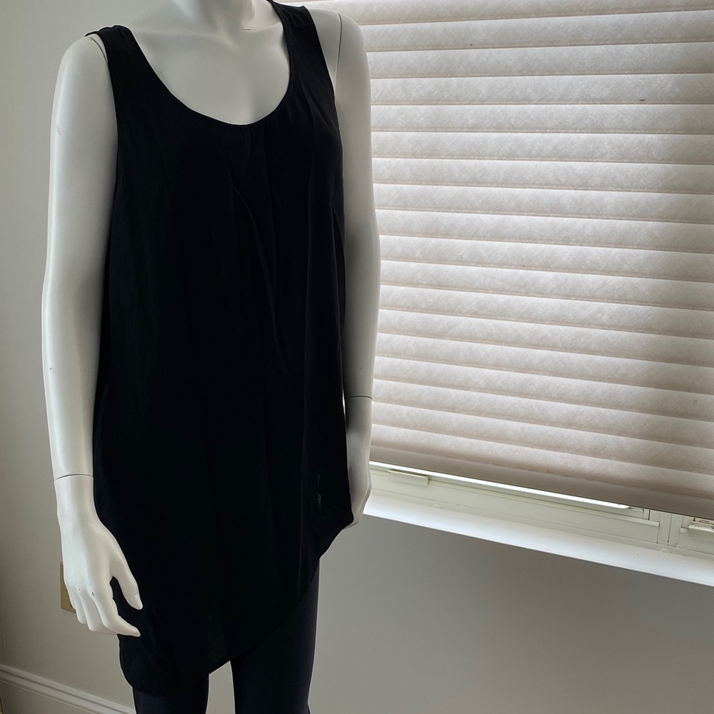 Eileen Fisher Black Sleeveless Scoop-Neck Tank